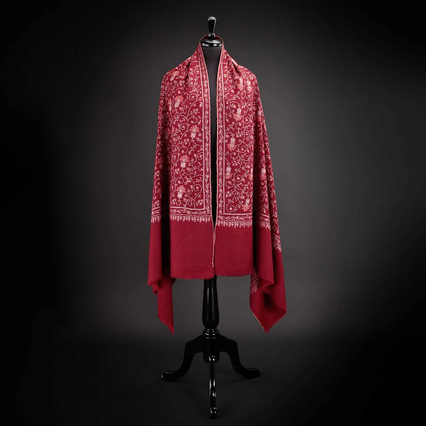 Ganderbal Hand Embroidered Pashmina Sozni Tilla
