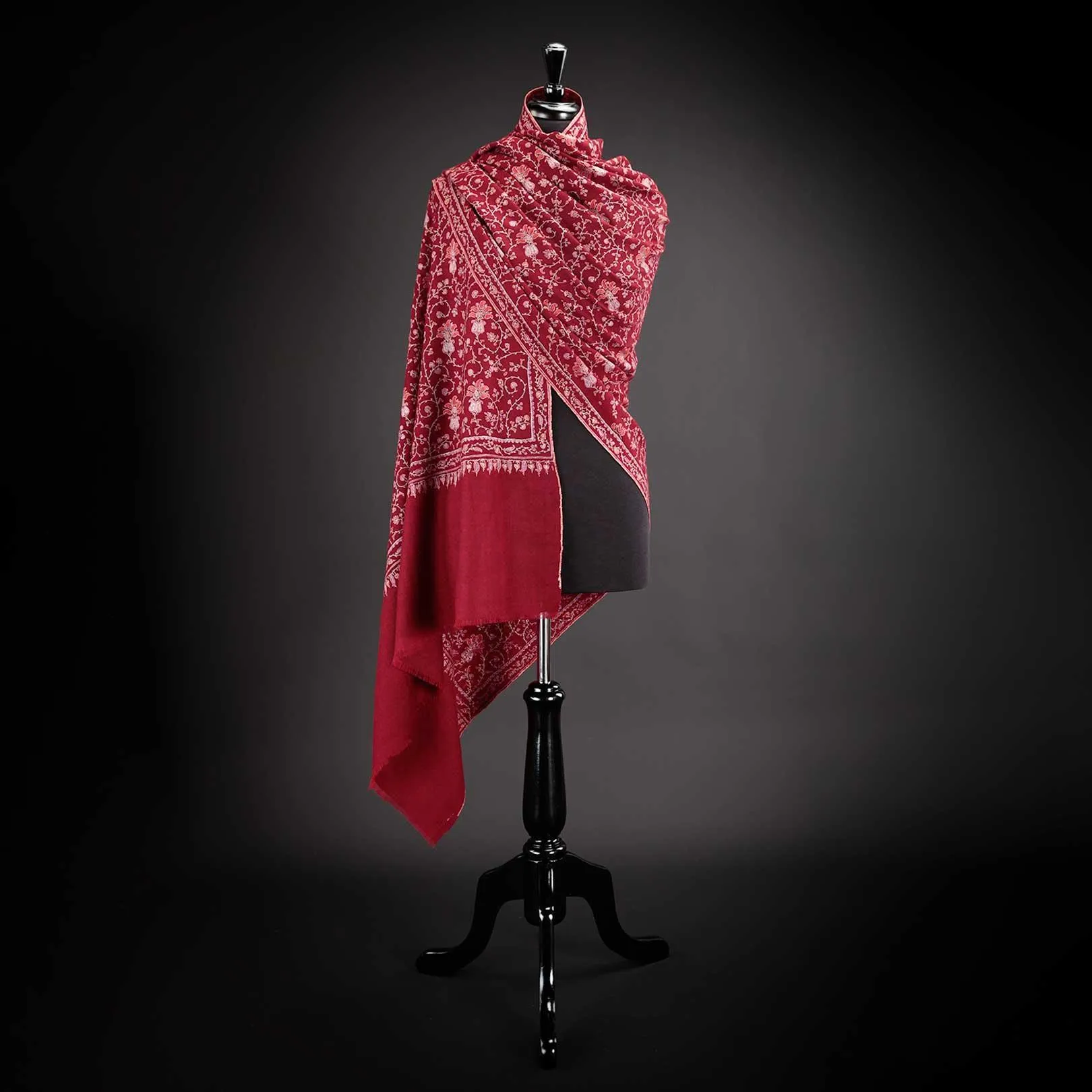 Ganderbal Hand Embroidered Pashmina Sozni Tilla