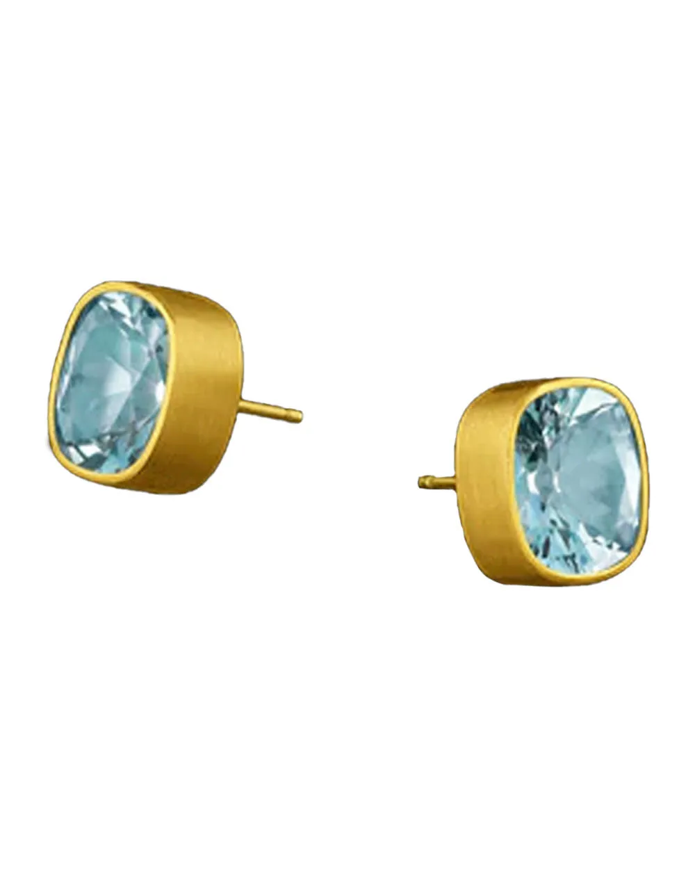 Soft Aqua Stud Earrings
