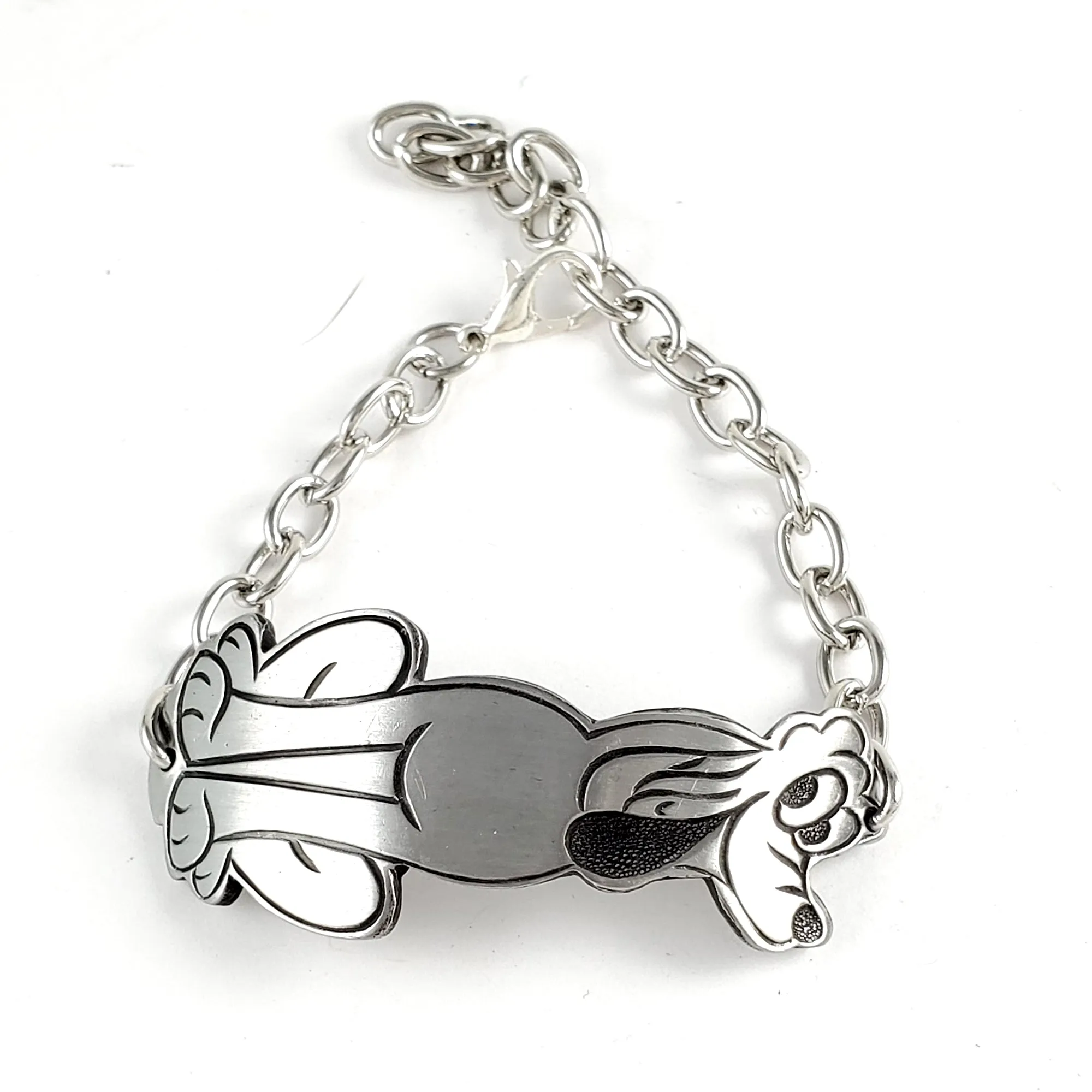 Vintage Pluto the Pup Stainless Steel Spoon Bracelet